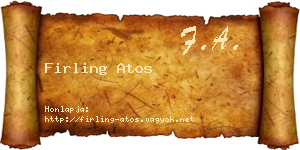 Firling Atos névjegykártya